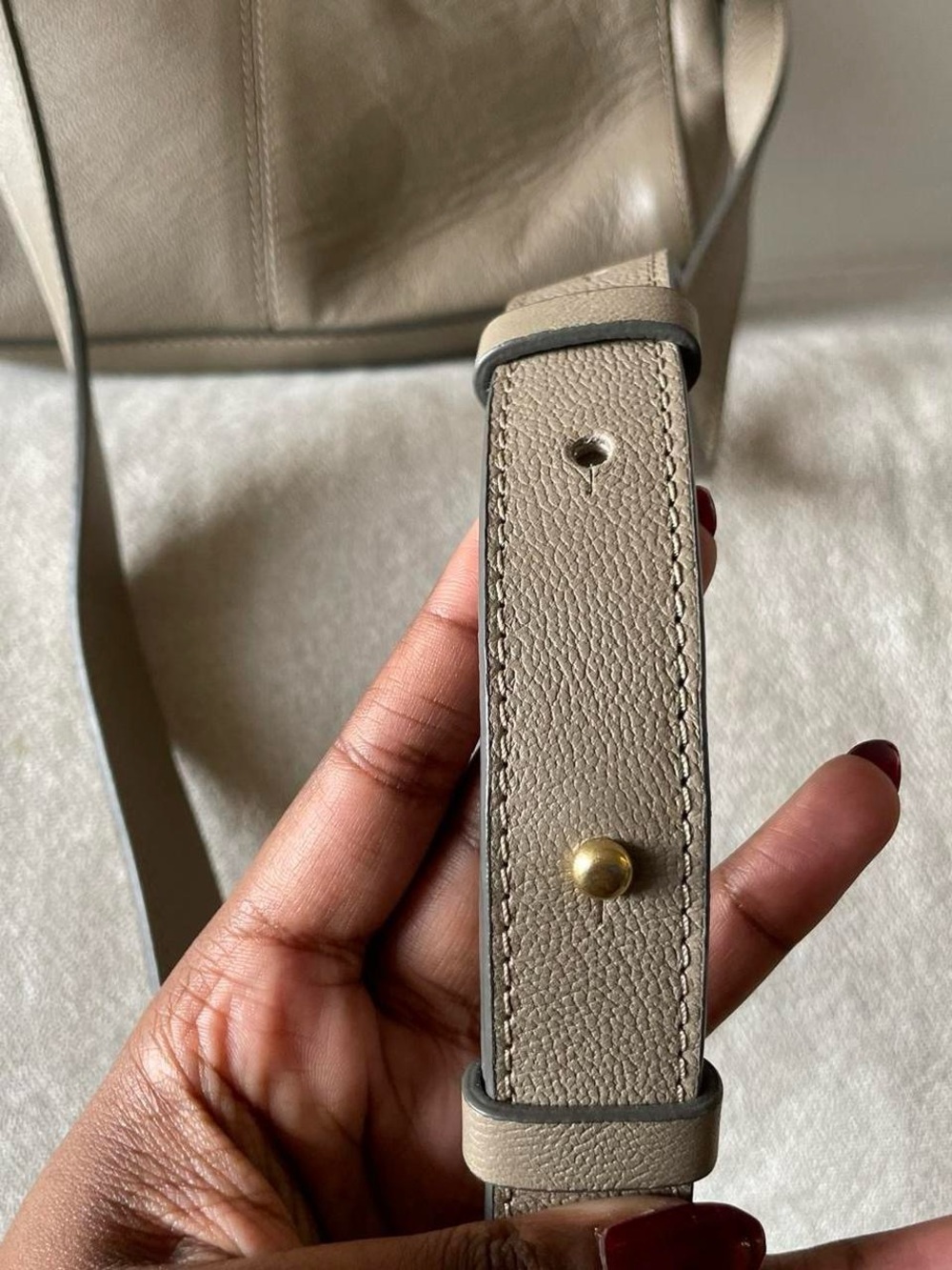 See By Chloe Taupe Leather Crossbody with Gold Hardware - Picture 8 of 8